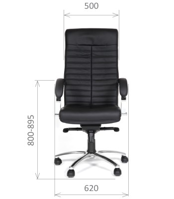 Кресло CHAIRMAN 480 Экокожа премиум черная в Черкесске - изображение 1